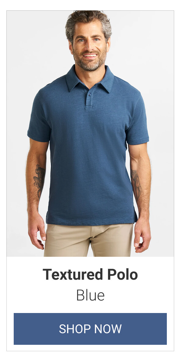 Blue Textured Polo