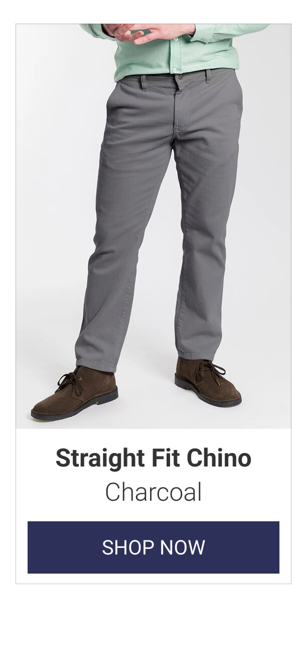 Charcoal Straight Fit Chino