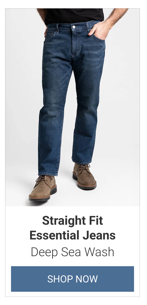 Deep Sea Wash Straight Fit Essential Jeans