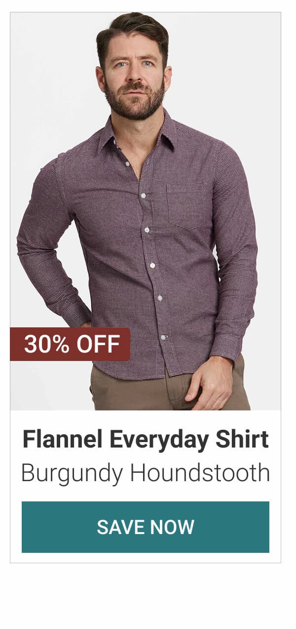 Burgundy Houndstooth Flannel Everyday Shirt