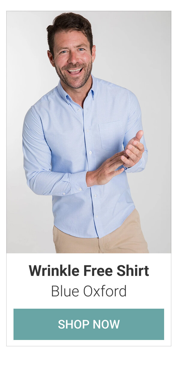 Blue Oxford Wrinkle Free Shirt