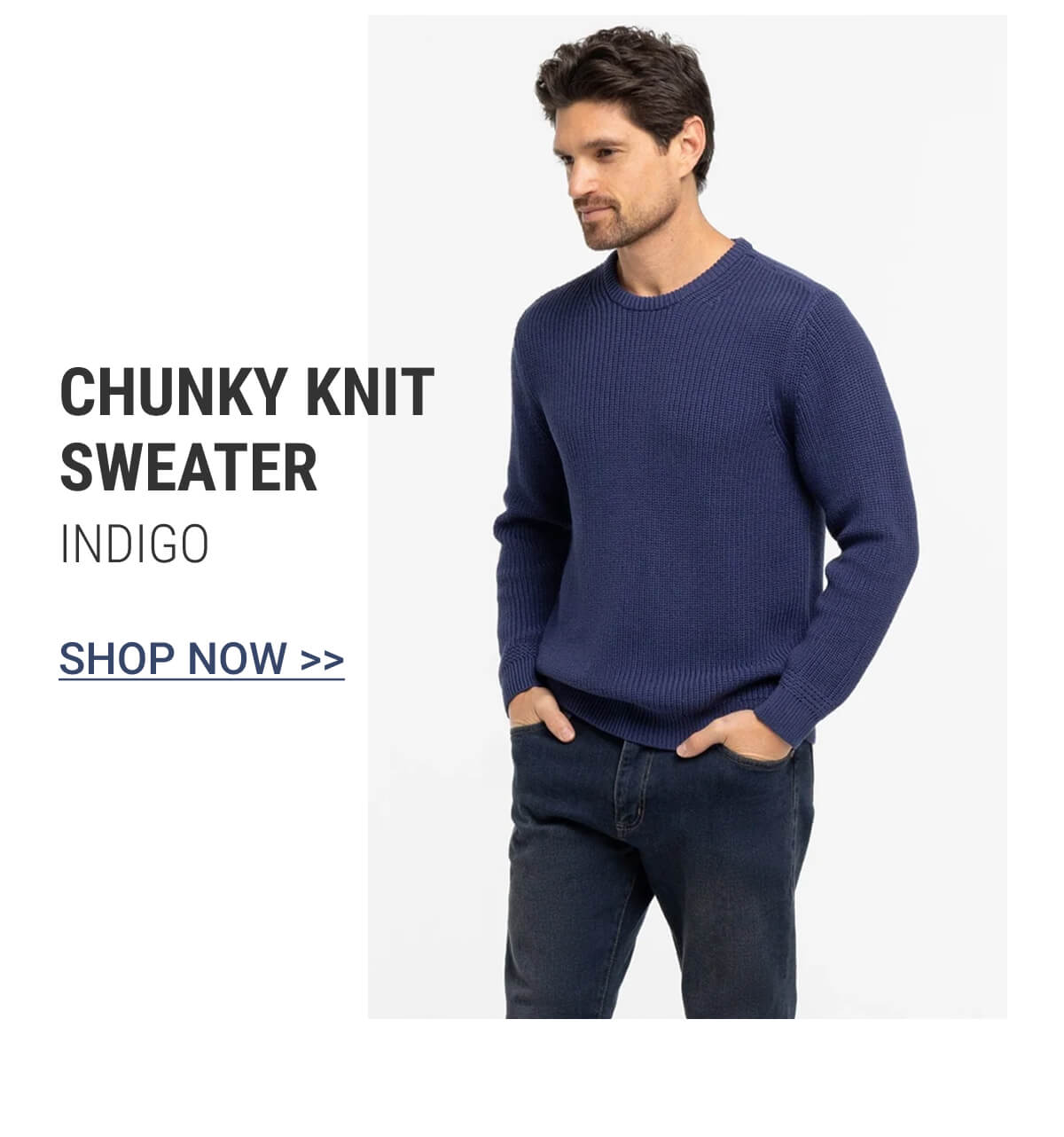 Indigo Chunky Knit Sweater