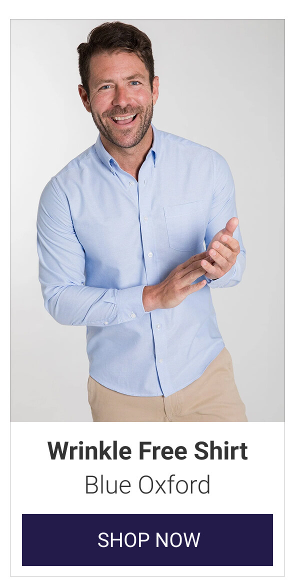 Blue Oxford Wrinkle Free Shirt