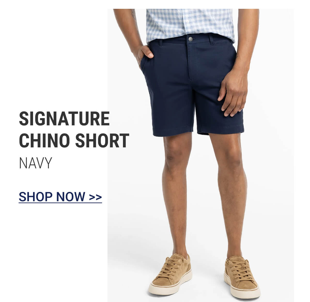 Navy Signature Chino Short