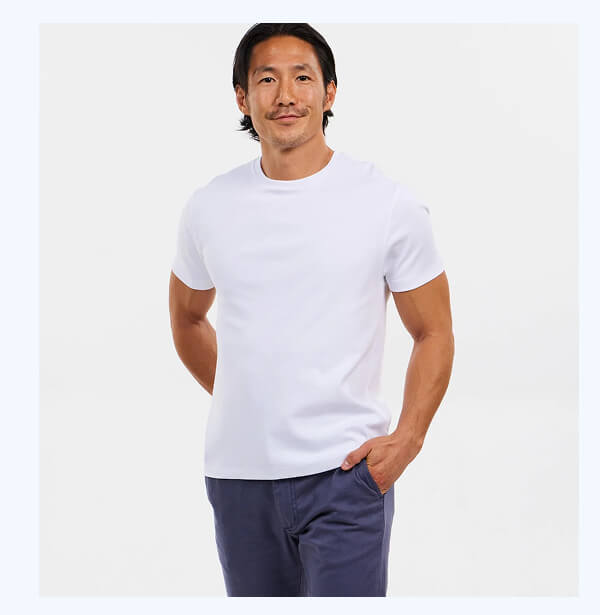 White Luxury Soft Touch Crew Neck Tee