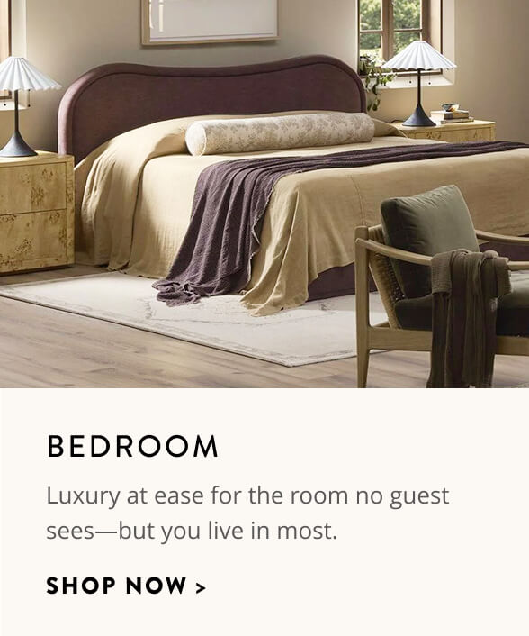 Bedroom: Luxury at ease for the room no guest sees—but you live in most. Shop now.