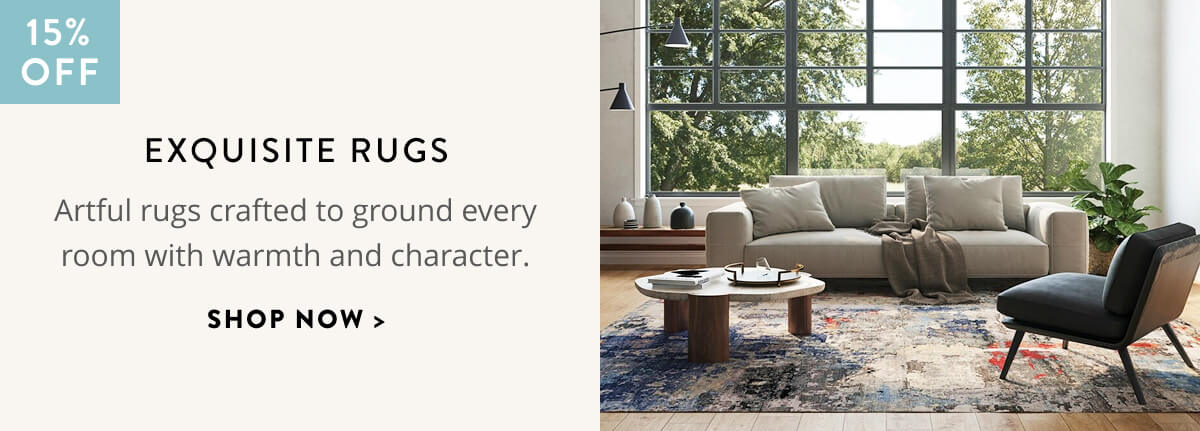 Artful rugs crafted to ground every room with warmth and character. Shop Exquisite Rugs.