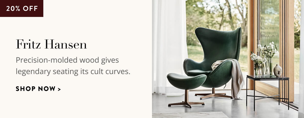 Fritz Hansen 20% Off. Precision-molded wood gives legendary seating its cult curves. Shop now.