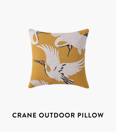Crane Outdoor Pillow