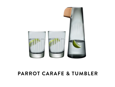 Parrot Carafe & Tumbler