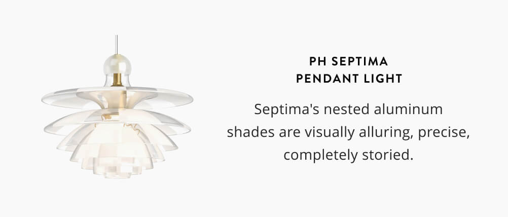 PH Septima Pendant Light: Septima's nested aluminum shades are visually alluring, precise, completely storied.