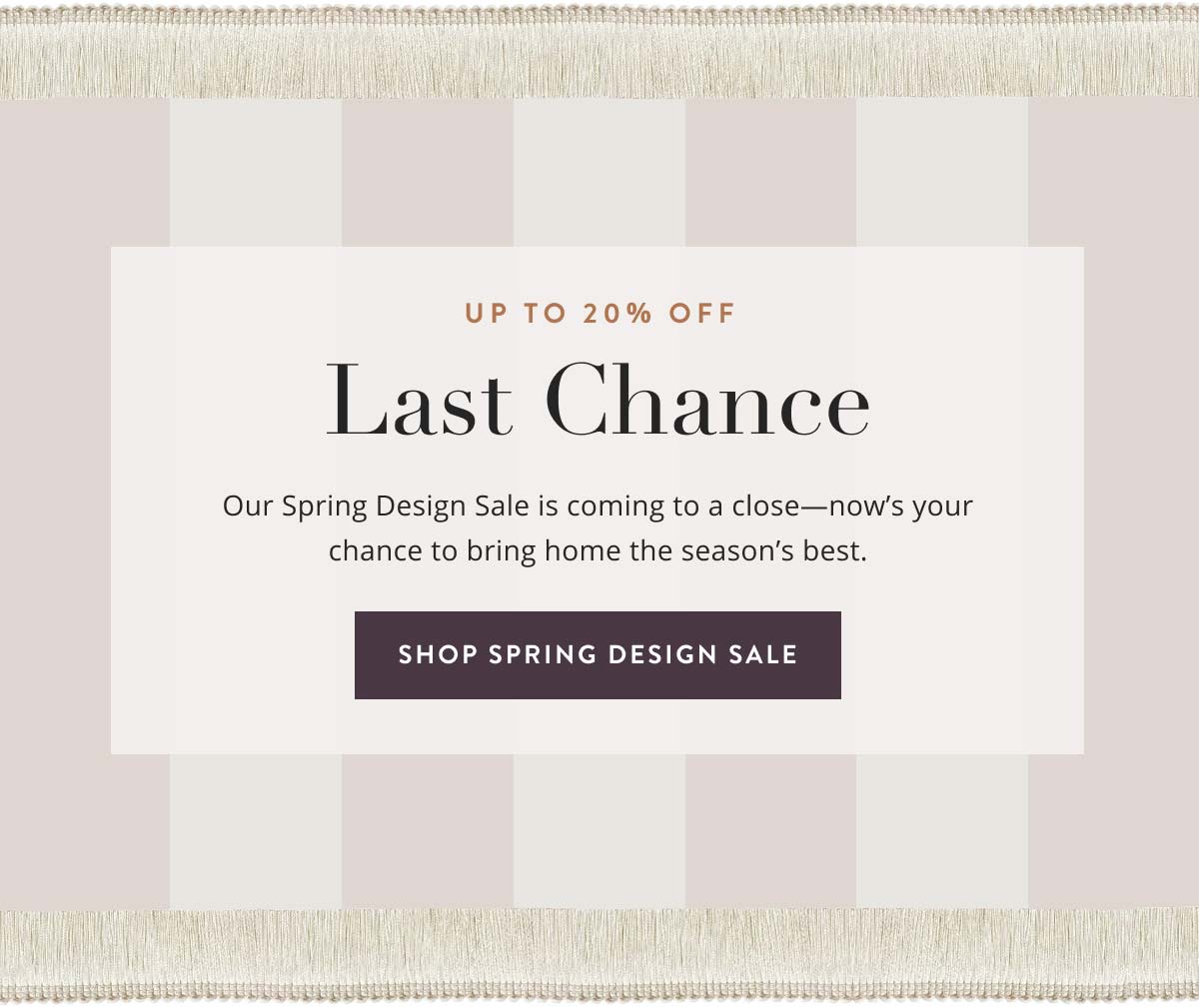 Up to 20% off - Last Chance 