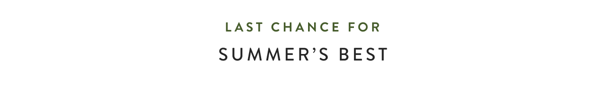 Last Chance for Summer's Best