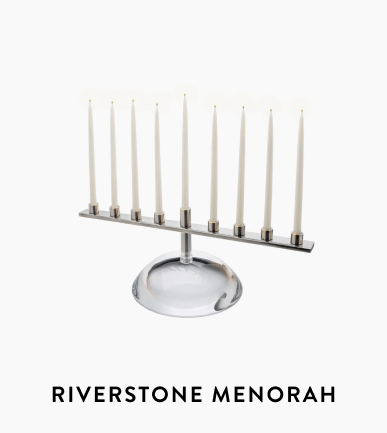 Riverstone Menorah Candle Holder