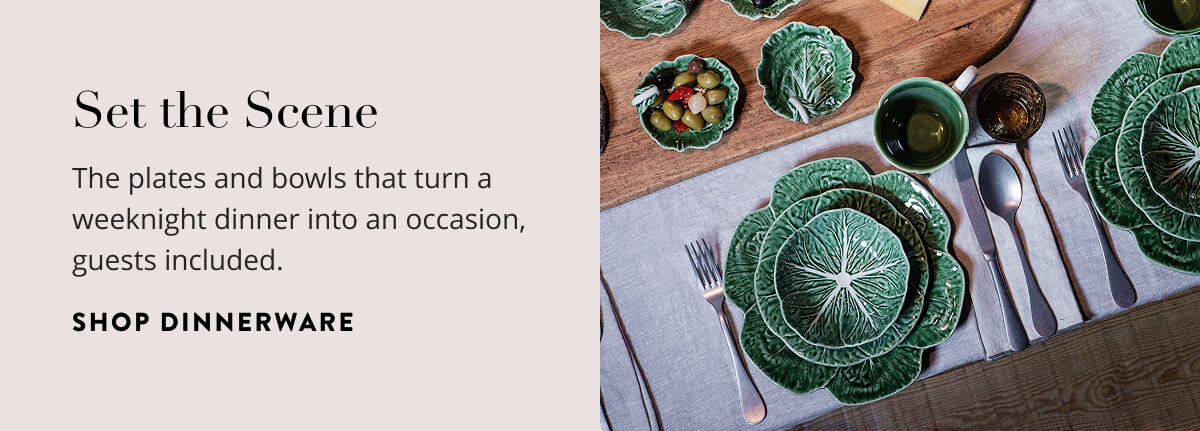 Set the Scene: The plates and bowls that turn a weeknight dinner into an occasion, guests included. Shop dinnerware.
