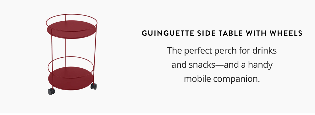 Guinguette Side Table with Wheels 