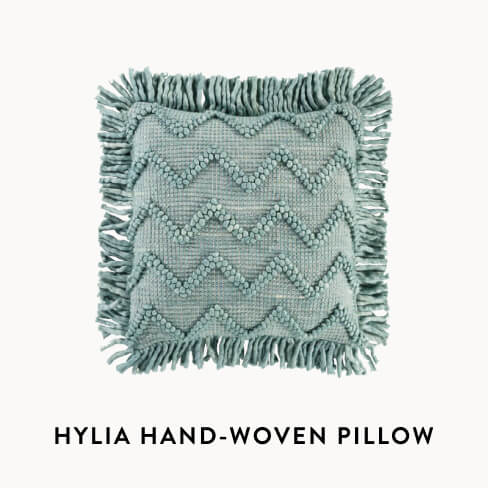 Hylia Hand-Woven Fringe Pillow