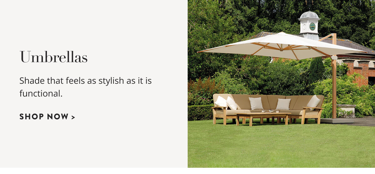 Umbrellas. Shade that feels as stylish as it is functional.
