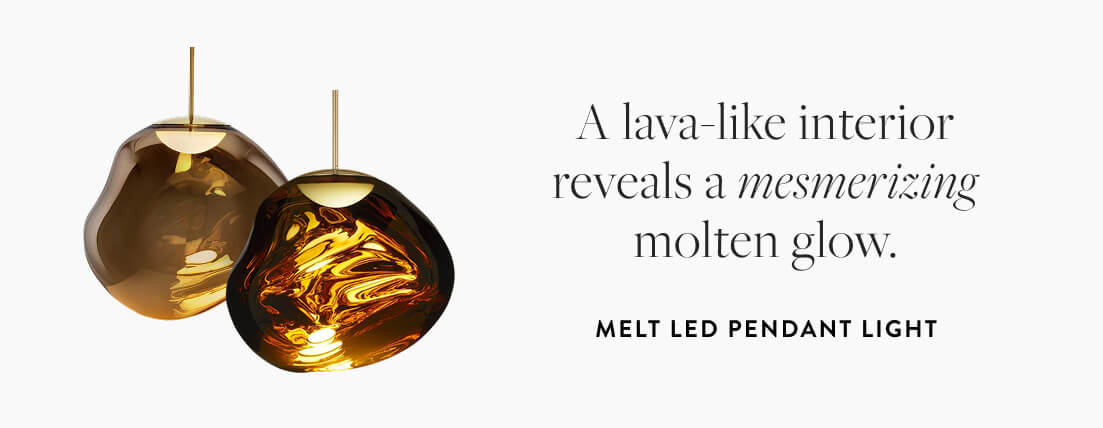 Melt LED Pendant Light: A lava-like interior reveals a mesmerizing molten glow.