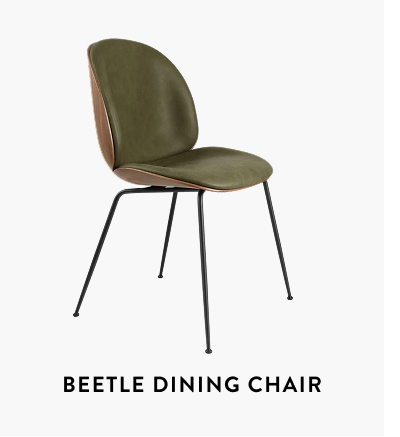Beetle 3D Veneer Front Upholstered Dining Chair