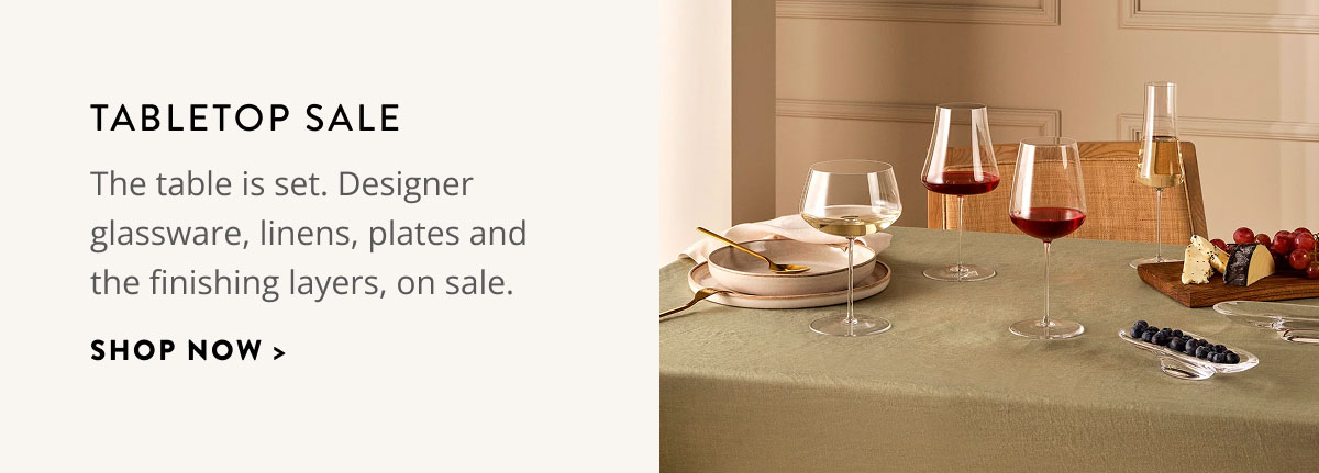 Tabletop: The table is set. Designer glassware, linens, plates and the finishing layers, on sale. Shop now.