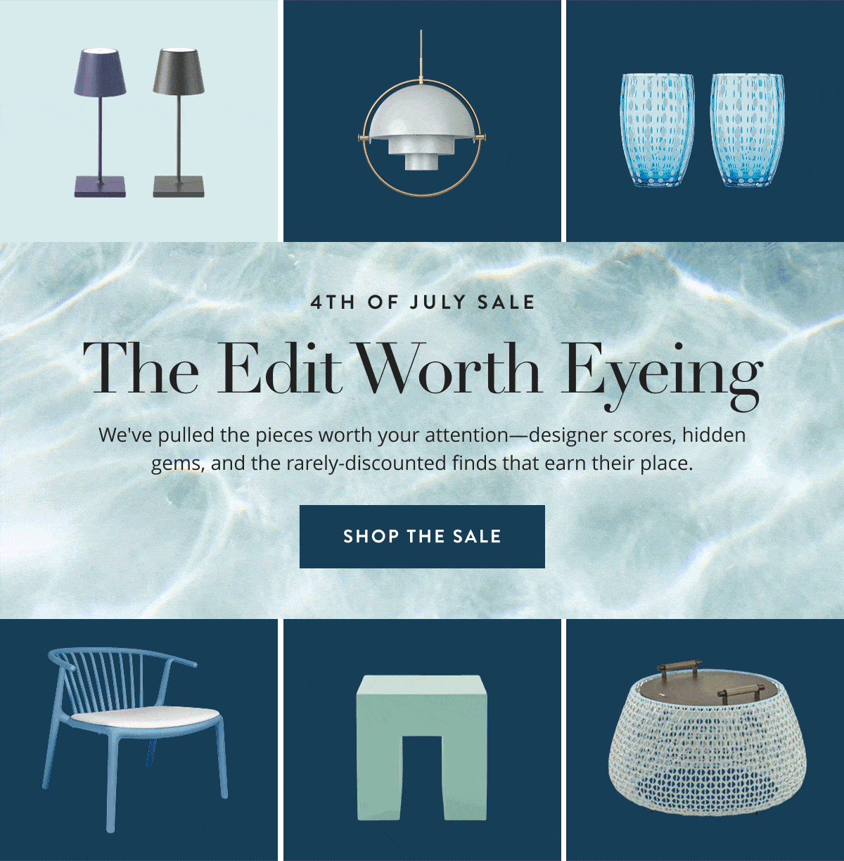4th of July Sale - The Edit Worth Eyeing. We've pulled the pieces worth your attention - designer scores, hidden gems, and the rarely-discounted finds that earn their place. Shop the sale.