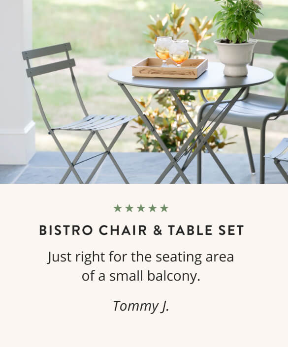 Bistro Chair & Round Folding Table Set