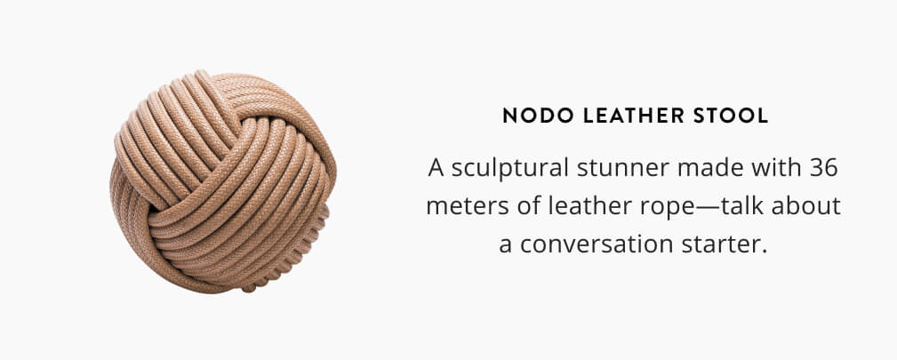 Nodo leather stool