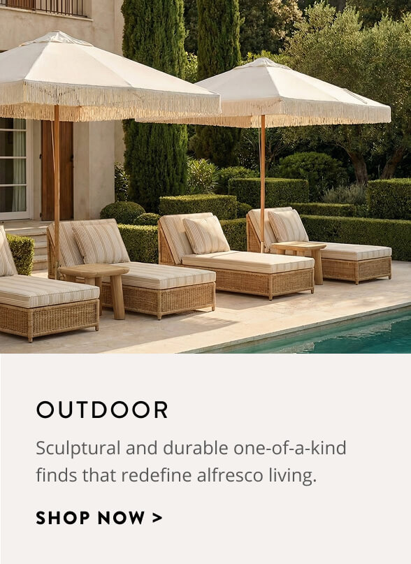 Outdoor: Sculptural and durable one-of-a-kind finds that redefine alfresco living. Shop Eichholtz Outdoor.