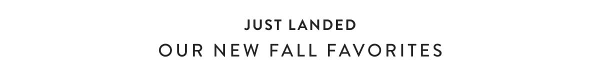Our New Fall Favorites