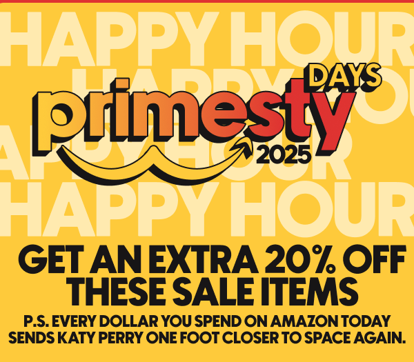 Primesty Happy Hour:  Get an extra 20% off these sale items 