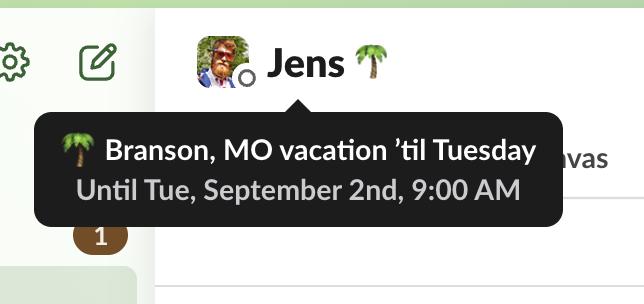 Jens vacation status