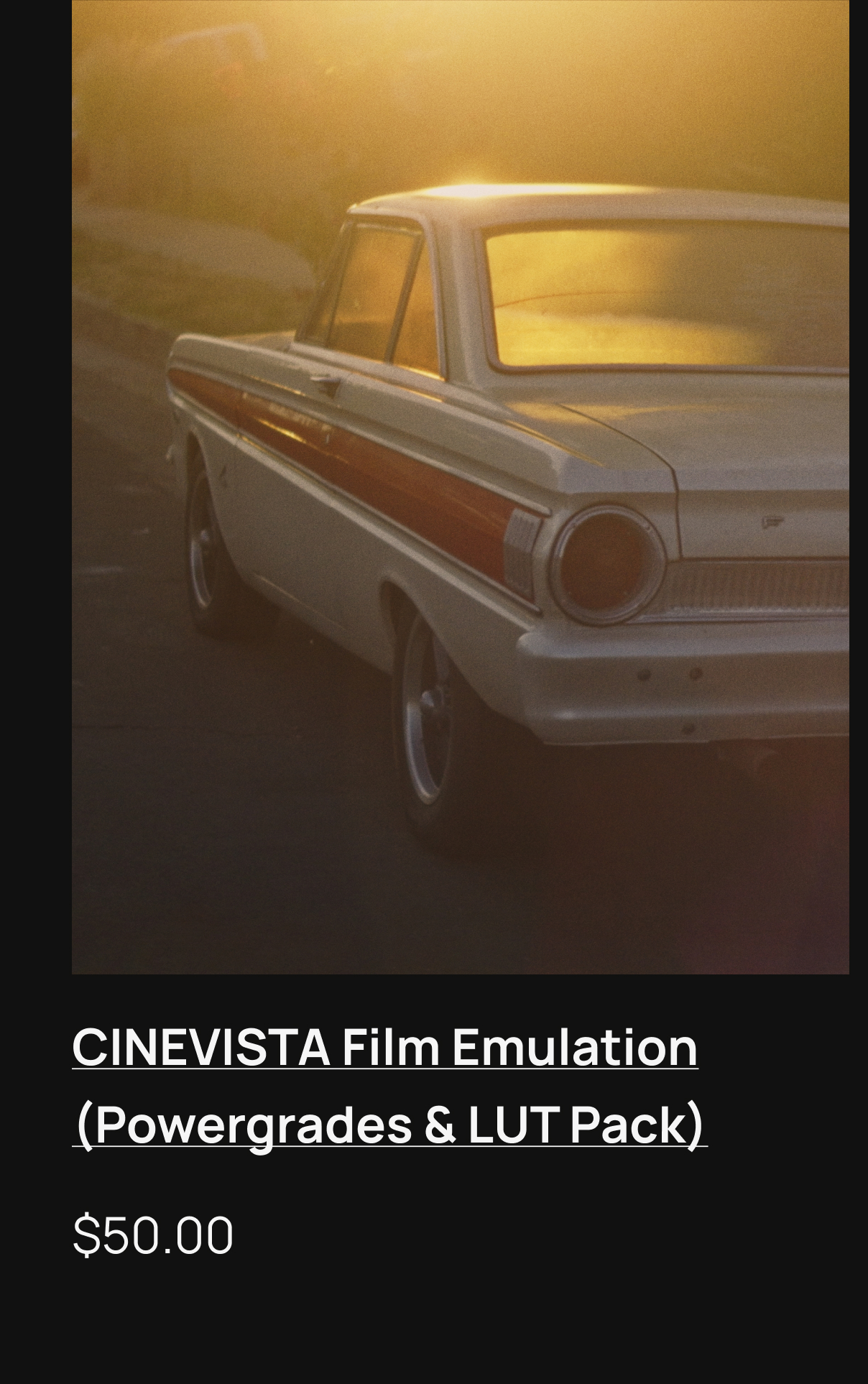 CINEVISTA Film Emulation Powergrades & LUT Pack