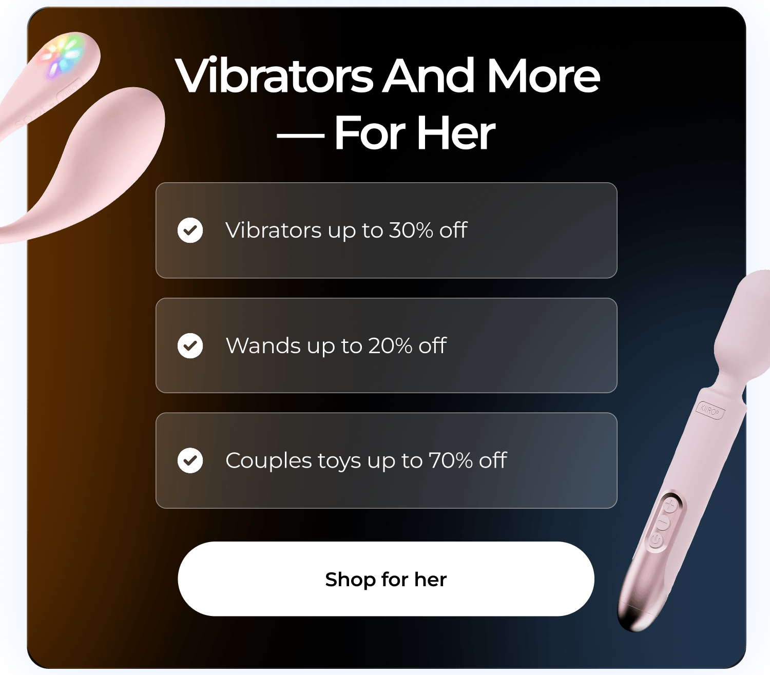 Vibrators And More — For Her