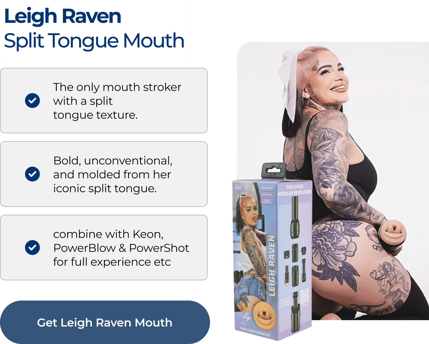 Leigh Raven Split Tongue Mouth