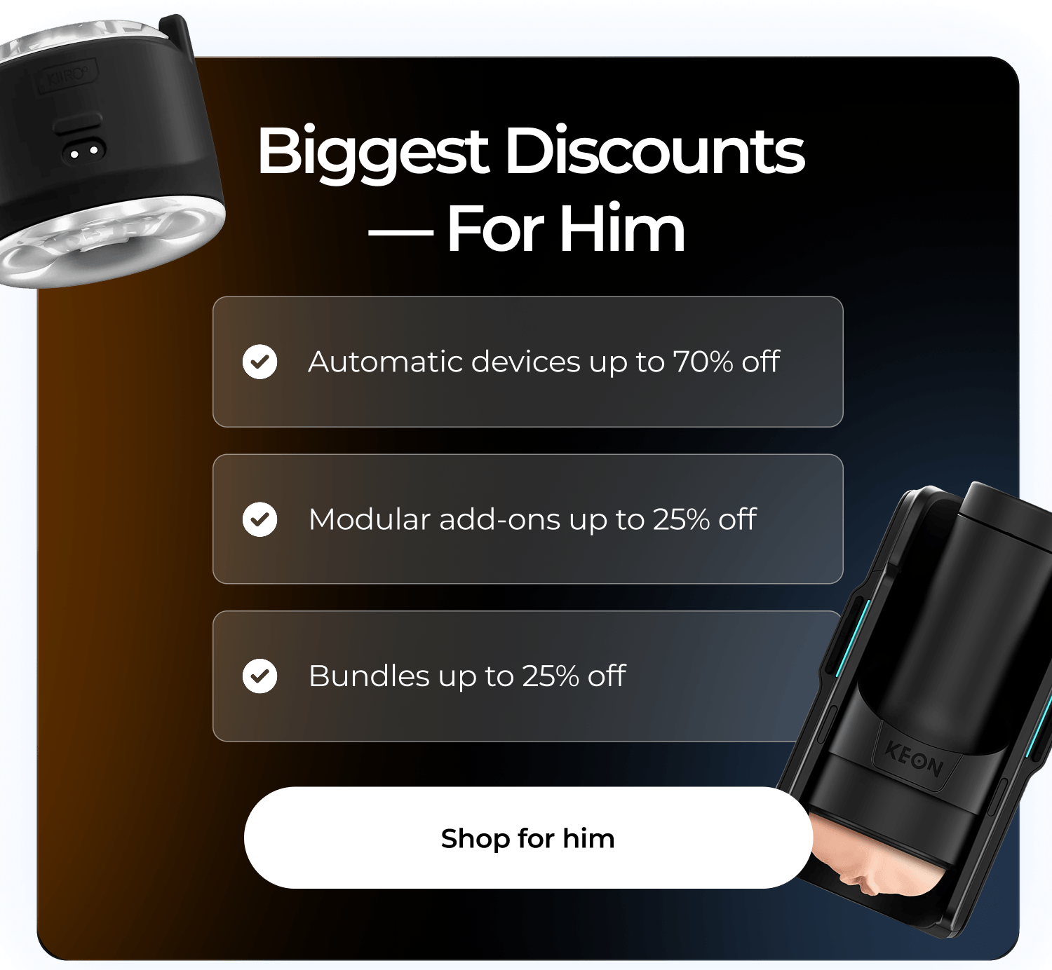 Biggest Discounts — For Him