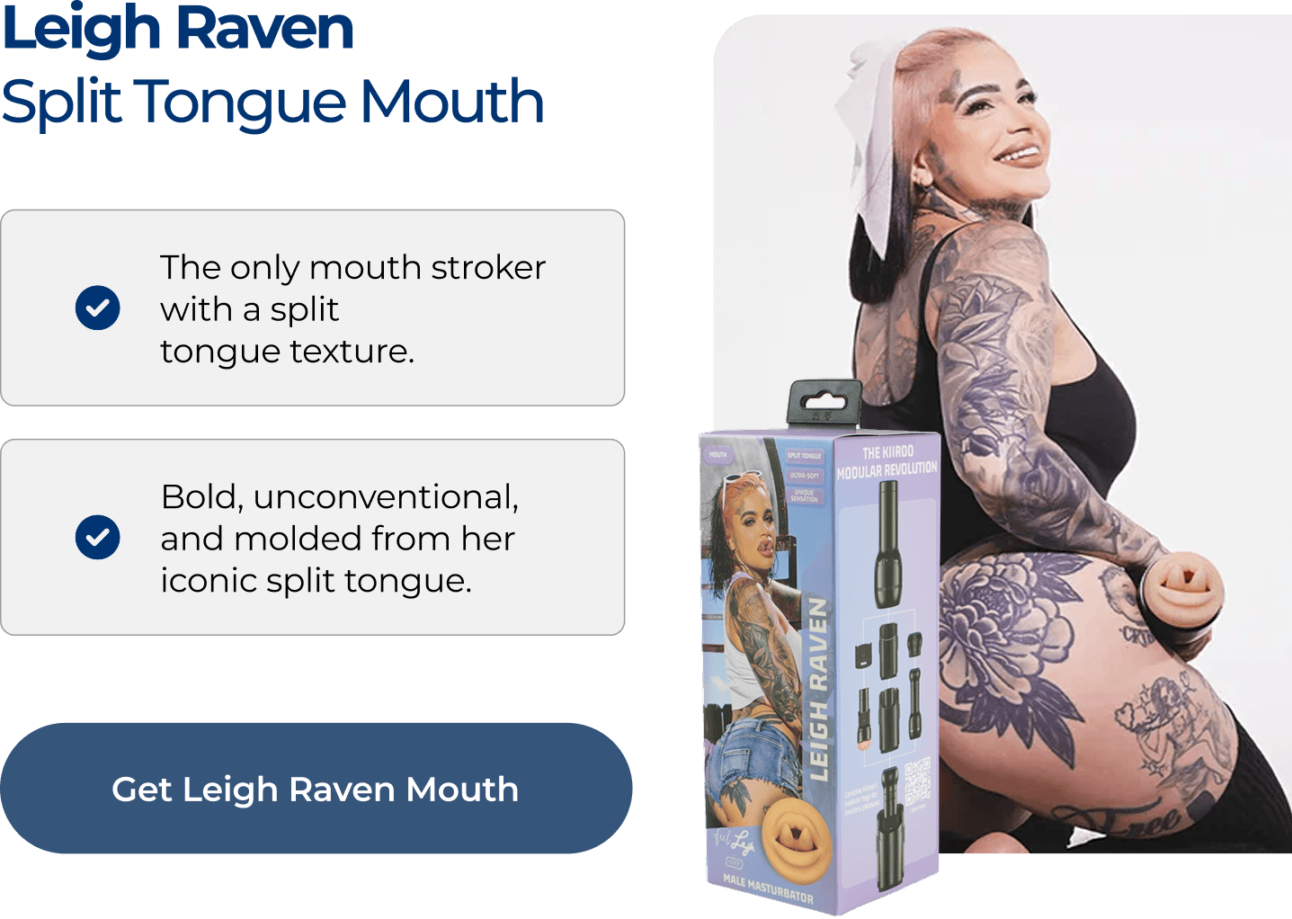 Leigh Raven Split Tongue Mouth