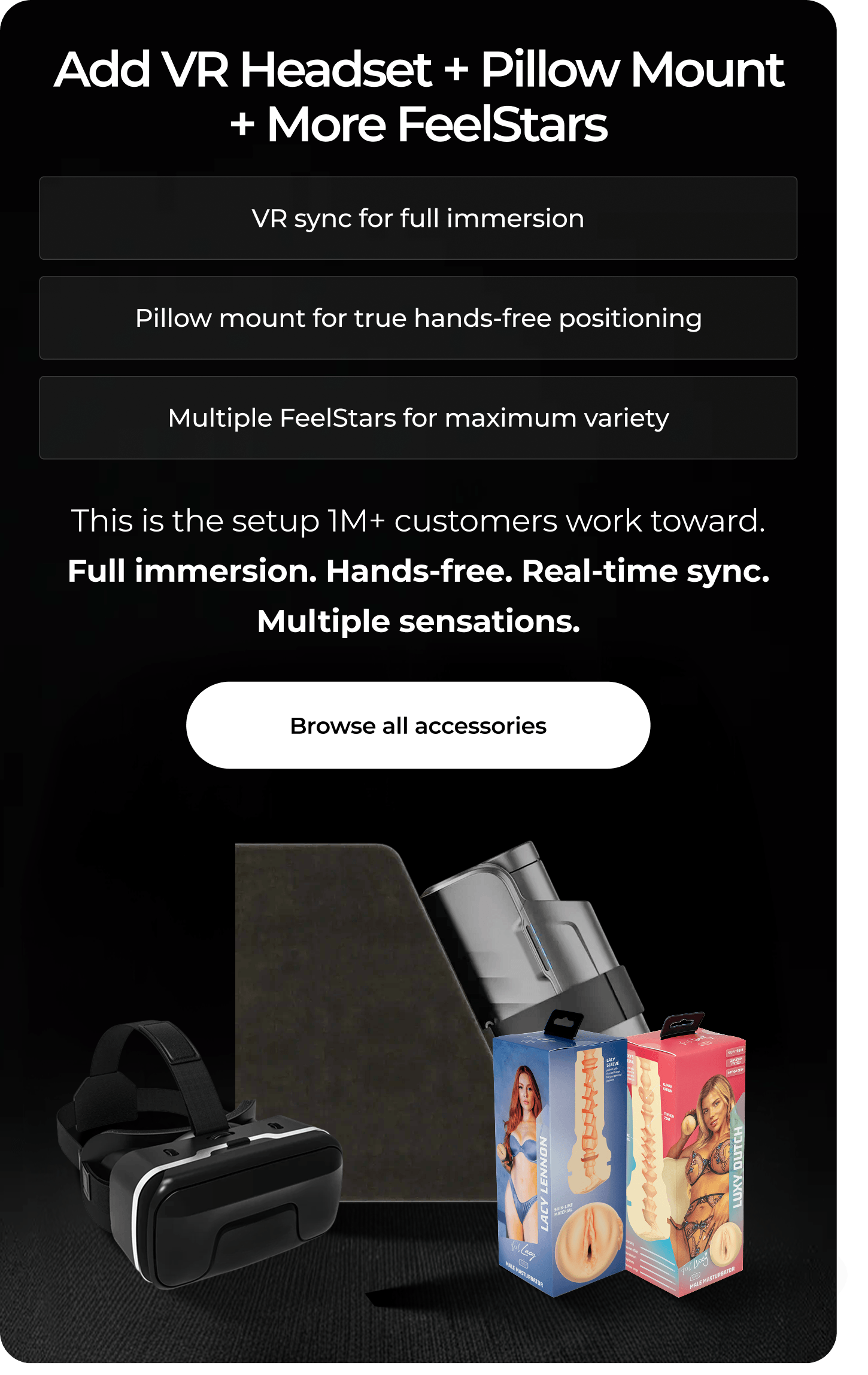 Add VR Headset + Pillow Mount + More FeelStars