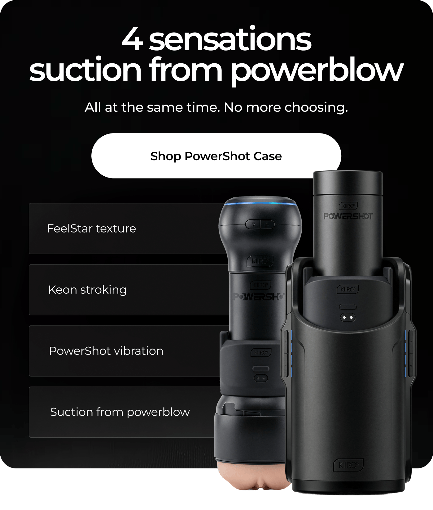 4 sensations suction from powerblow