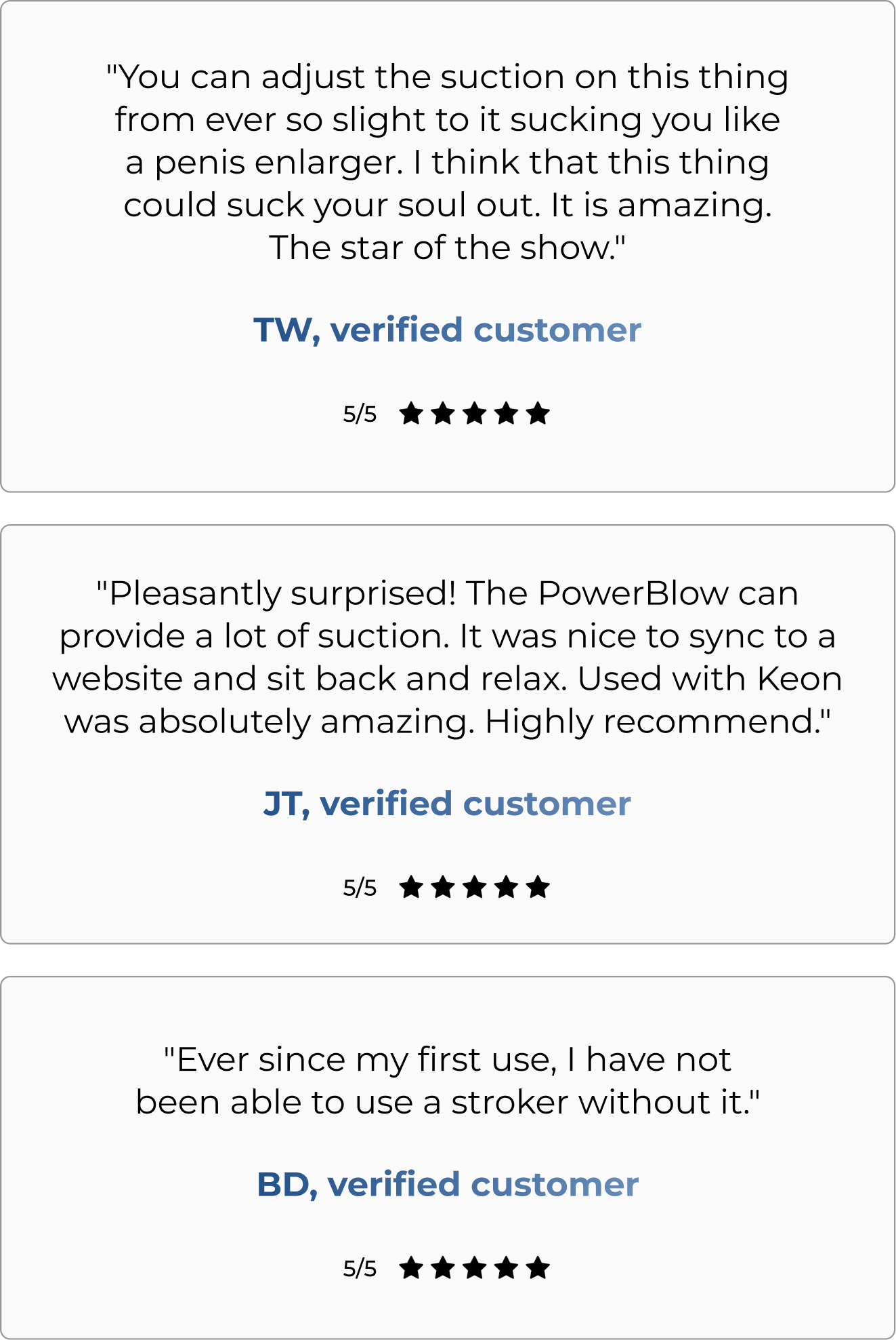 What customers say