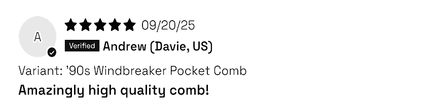 Amazingly High Quality Combs