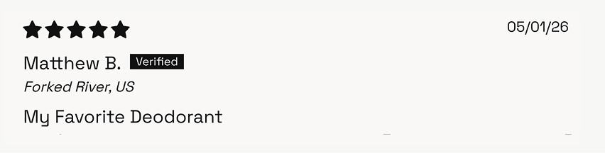 A 5-star review from Matthew. Verified by Shop.