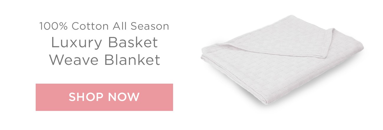 100% Cotton Luxury Basket Weave Blanket // SHOP NOW