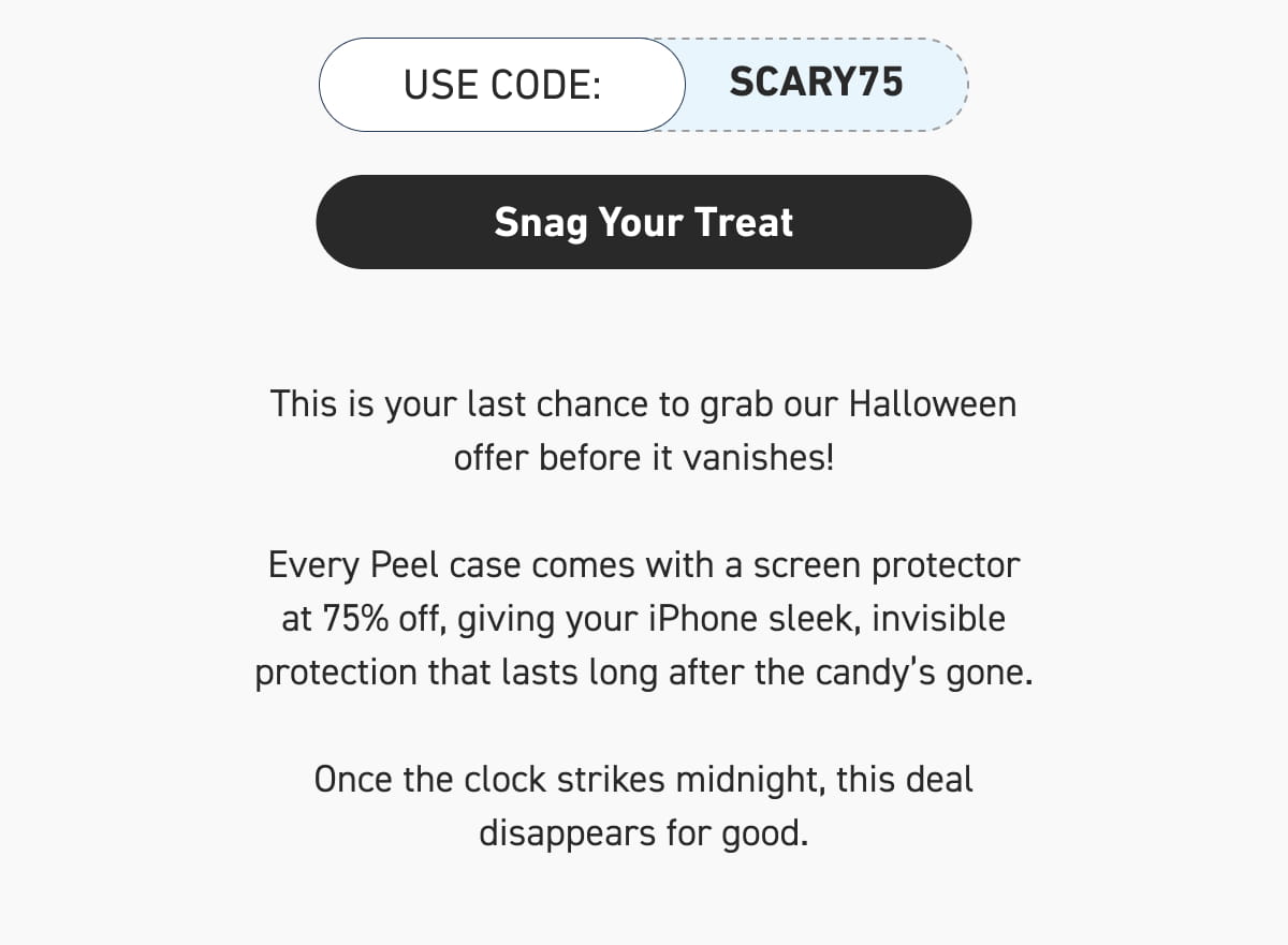 Use code: SCARY75
