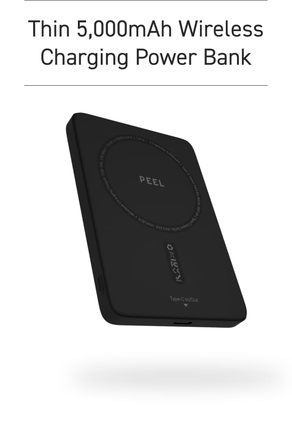 Thin 5,000mAh Wireless Charging Power Bank
