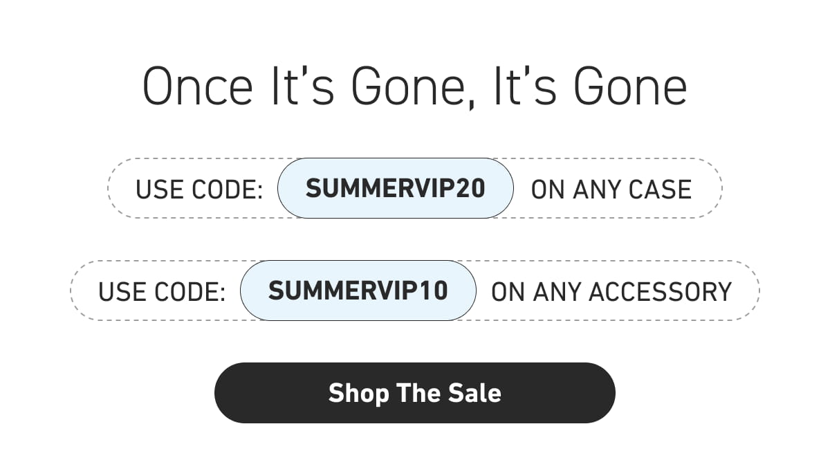 Once It's Gone, It's Gone [Click here to Shop The Sale]