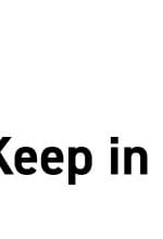 Keep in touch!