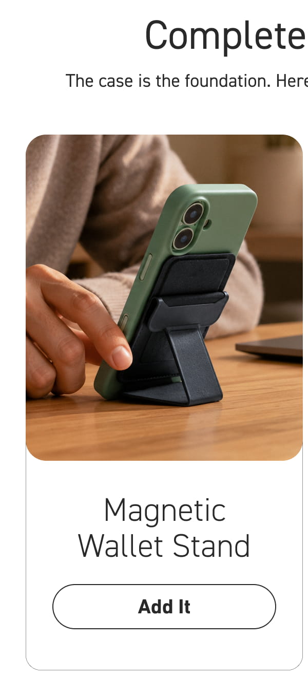 Magnetic Wallet Stand [Click here to Add it]