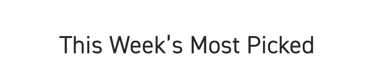 This week’s most picked