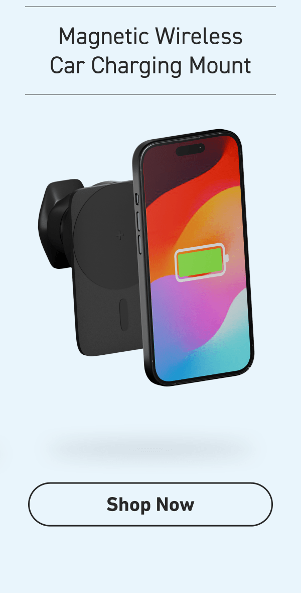 Magnetic Wireless Car Charging Mount [Click here to Shop Now]